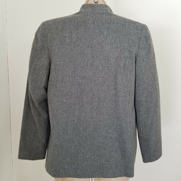 Prestige Of Boston Grey Wool Women's Jacket Blazer - Picture 3 of 6